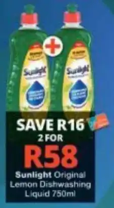 Checkers Sunlight Original Lemon Dishwashing Liquid offer