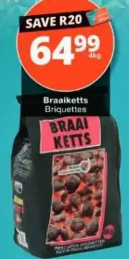 Checkers Braaiketts Briquettes offer