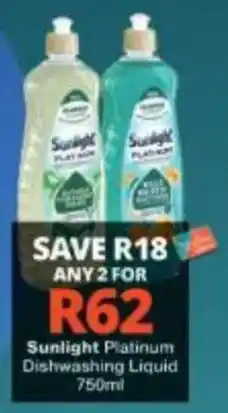 Checkers Sunlight Platinum Dishwashing Liquid offer