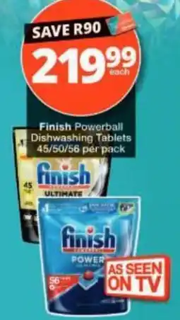 Checkers Finish Powerball Dishwashing Tablets offer