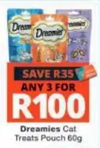Checkers Dreamies Cat Treats Pouch offer
