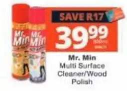 Checkers Mr. Min Multi Surface Cleaner/Wood Polish offer