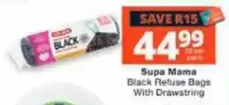 Checkers Supa Mama Black Refuse Bags With Drawstring offer