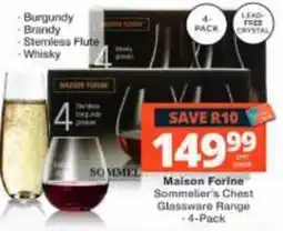 Checkers Maison Forine Sommelier's Chest Glassware Range offer