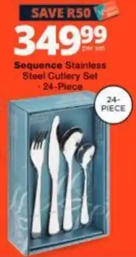 Checkers Sequence Stainless Steel Cutlery Set offer