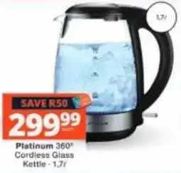 Checkers Platinum 360° Cordless Glass Kettle offer