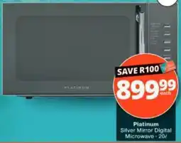 Checkers Platinum Silver Mirror Digital Microwave offer