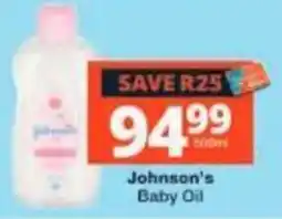 Checkers Johnson's Baby Oil offer
