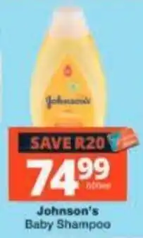 Checkers Johnson's Baby Shampoo offer
