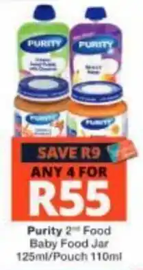 Checkers Purity 2nd Food Baby Food Jar offer