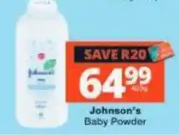 Checkers Johnson's Baby Powder offer