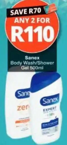 Checkers Sanex Body Wash/Shower Gel offer