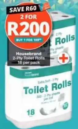 Checkers Housebrand 2-Ply Toilet Rolls offer
