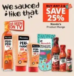Checkers Nando's Product Range offer