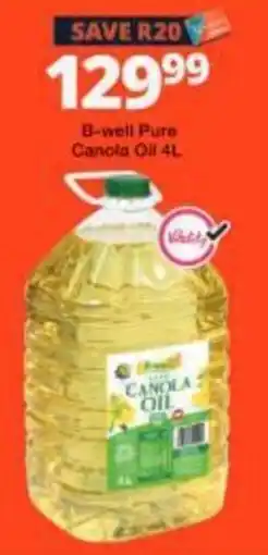 Checkers B-well Pure Canola Oil offer