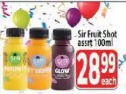 Supa Store Sir Fruit Shot Assorted offer