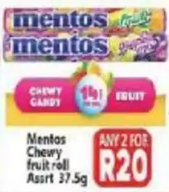 Supa Store Mentos Chewy fruit roll Assorted offer