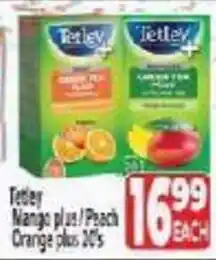 Supa Store Tetley Mango plus/Peach Orange plus 20's offer