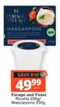 Checkers Forage and Feast Mascarpone offer