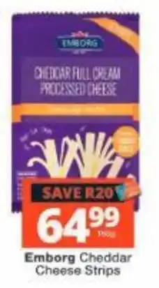 Checkers Emborg Cheddar Cheese Strips offer