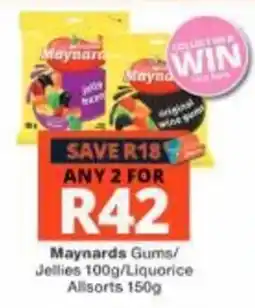 Checkers Maynards Gums/Jellies/Liquorice Allsorts offer