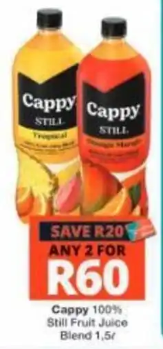 Checkers Cappy 100% Still Fruit Juice Blend offer