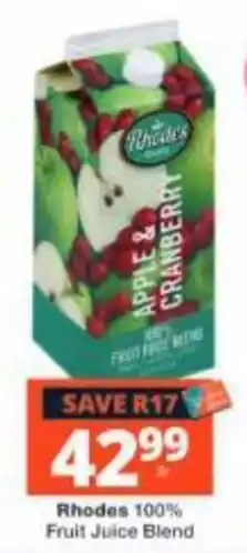 Checkers Rhodes 100% Fruit Juice Blend offer