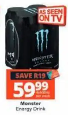 Checkers Monster Energy Drink offer