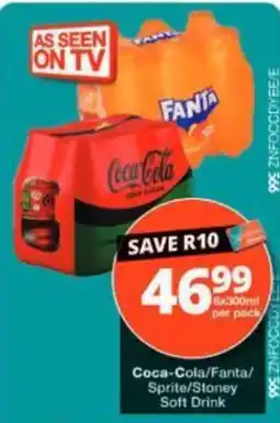 Checkers Coca-Cola/Fanta/Sprite/Stoney Soft Drink offer