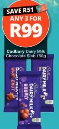 Checkers Cadbury Dairy Milk Chocolate Slab offer