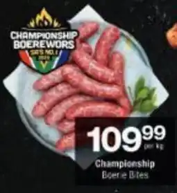 Checkers Championship Boerewors offer