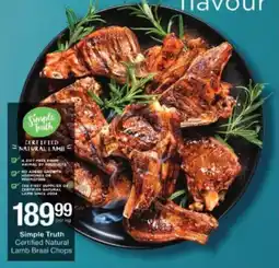 Checkers Simple Truth Certified Natural Lamb Braai Chops offer
