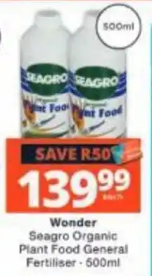 Checkers Wonder Seagro Organic Plant Food General Fertiliser offer