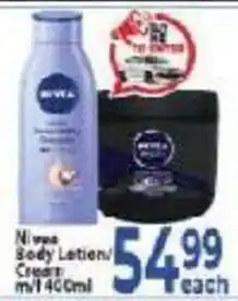 Supa Store Nivea Body Lotion/Cream offer