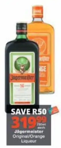 Checkers Jägermeister Original/Orange Liqueur offer