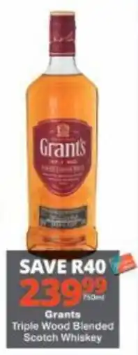 Checkers Grants Triple Wood Blended Scotch Whiskey offer