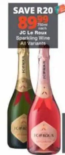 Checkers JC Le Roux Sparkling Wine offer