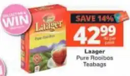 Checkers Laager Pure Rooibos Teabags offer