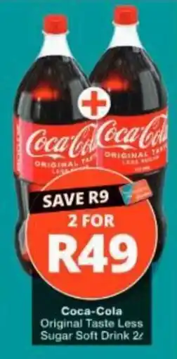 Checkers Coca-Cola Original Taste Less Sugar Soft Drink offer