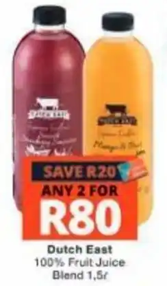 Checkers Dutch East 100% Fruit Juice offer