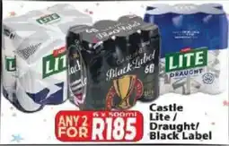 Supa Store Castle Lite / Draught / Black Label offer