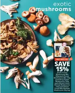 Checkers exotic mushrooms offer