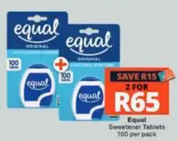 Checkers Equal Sweetener Tablets offer