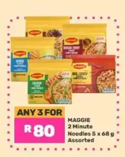 Game Maggie 2 Minute Noodles 5 x 68 g Assorted offer