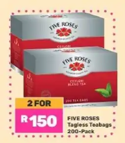 Game Five Roses Tagless Teabags-200 Pack offer