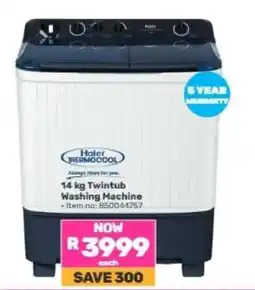Game Haier Thermocool 14 kg Twintub Washing Machine offer