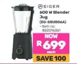 Game Eiger 600 W Blender Jug offer