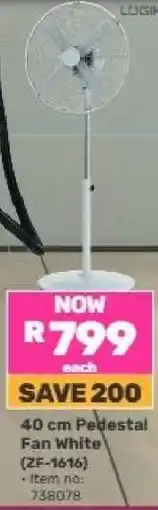 Game 40 cm Pedestal Fan White offer