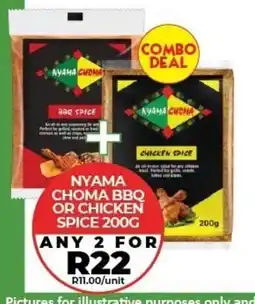 1UP Nyama Choma BBQ or Chicken Spice offer