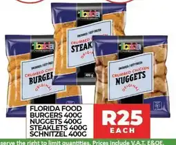 1UP Florida Food Burgers Nuggets Steaklets Schnitzel offer